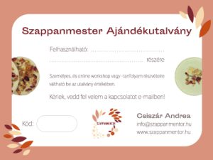 Szappanmester ajándékutalvány Midi